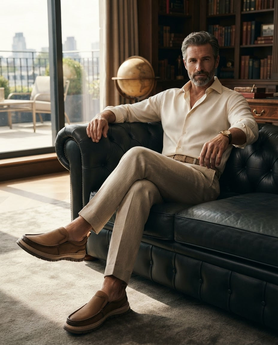 MOV Casual Moccasin - Khaki