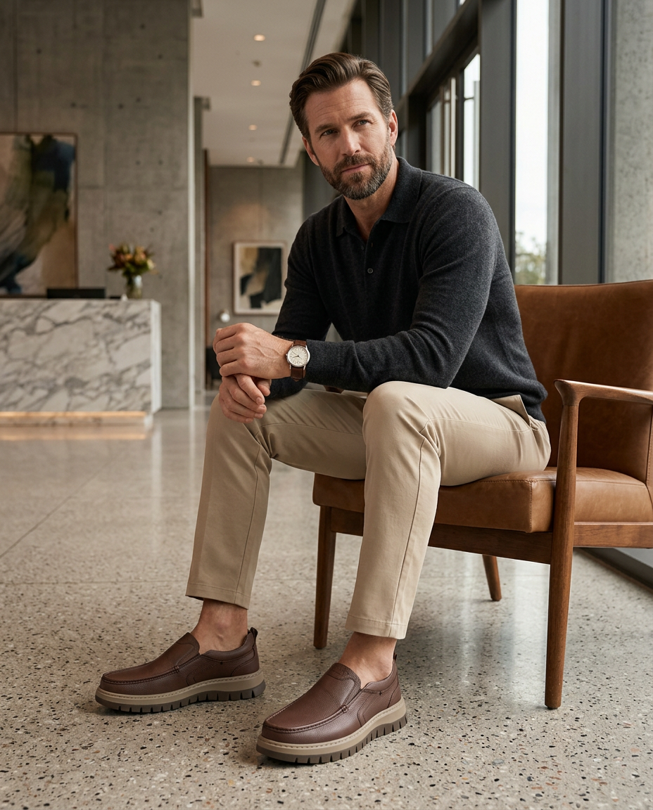 MOV Casual Boat Shoe - Mustard